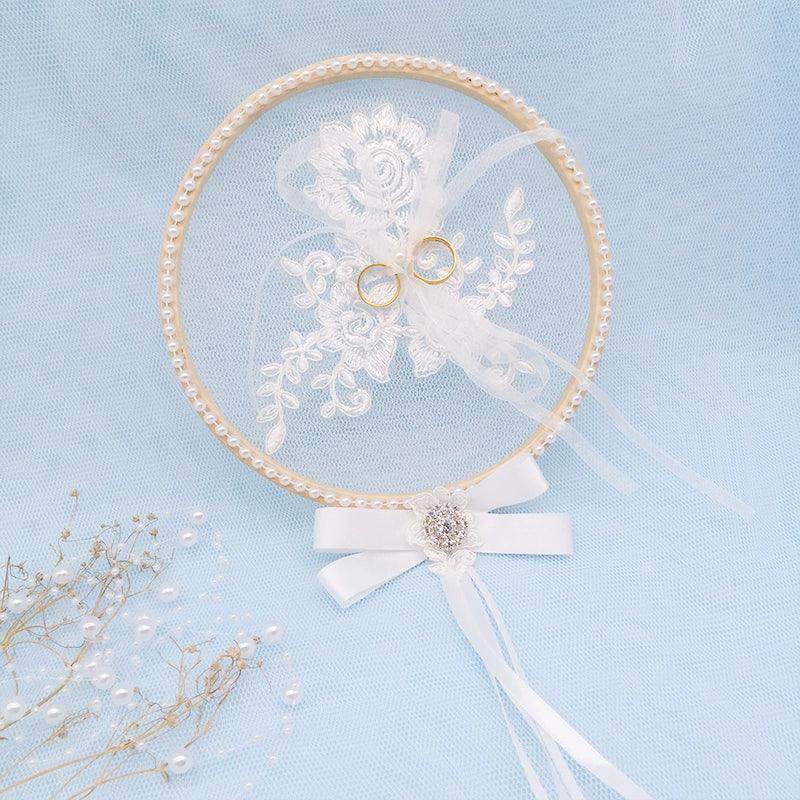 Handmade pearl bud ring pillow 599755872256 - COCOMELODY